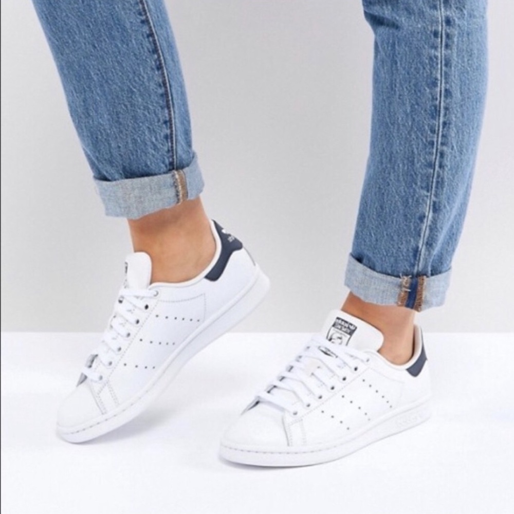 NIB StAn SMiTh ADiDas OriGinAls nAvY BLuE wHite F I R M! - Picture 8 of 13